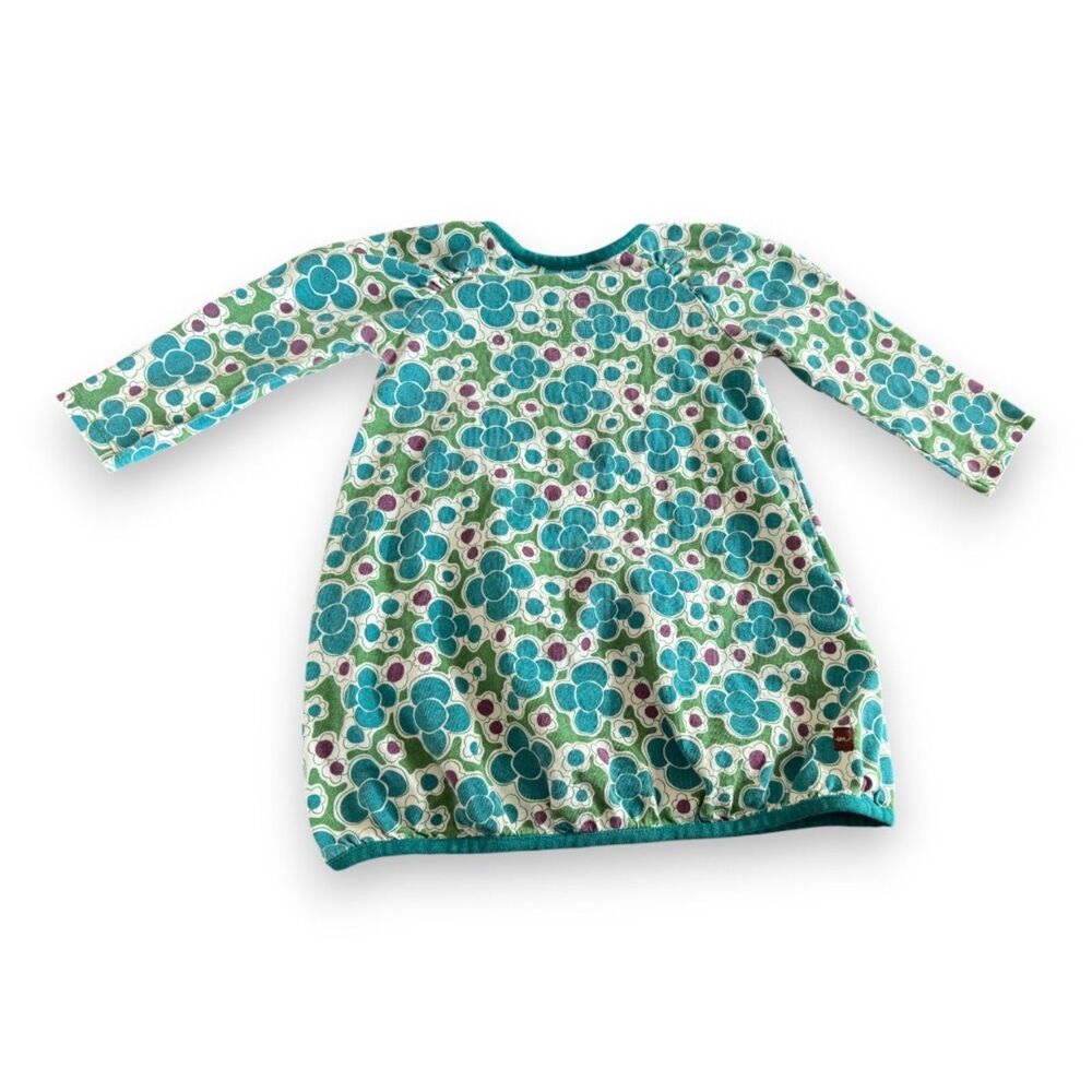 Tea Baby Girl Floral Dress/Tunic Teal Purple Green 12-18 Months